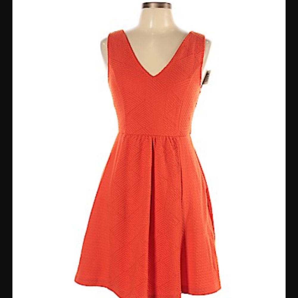 Anthropologie Orange Cross Dress